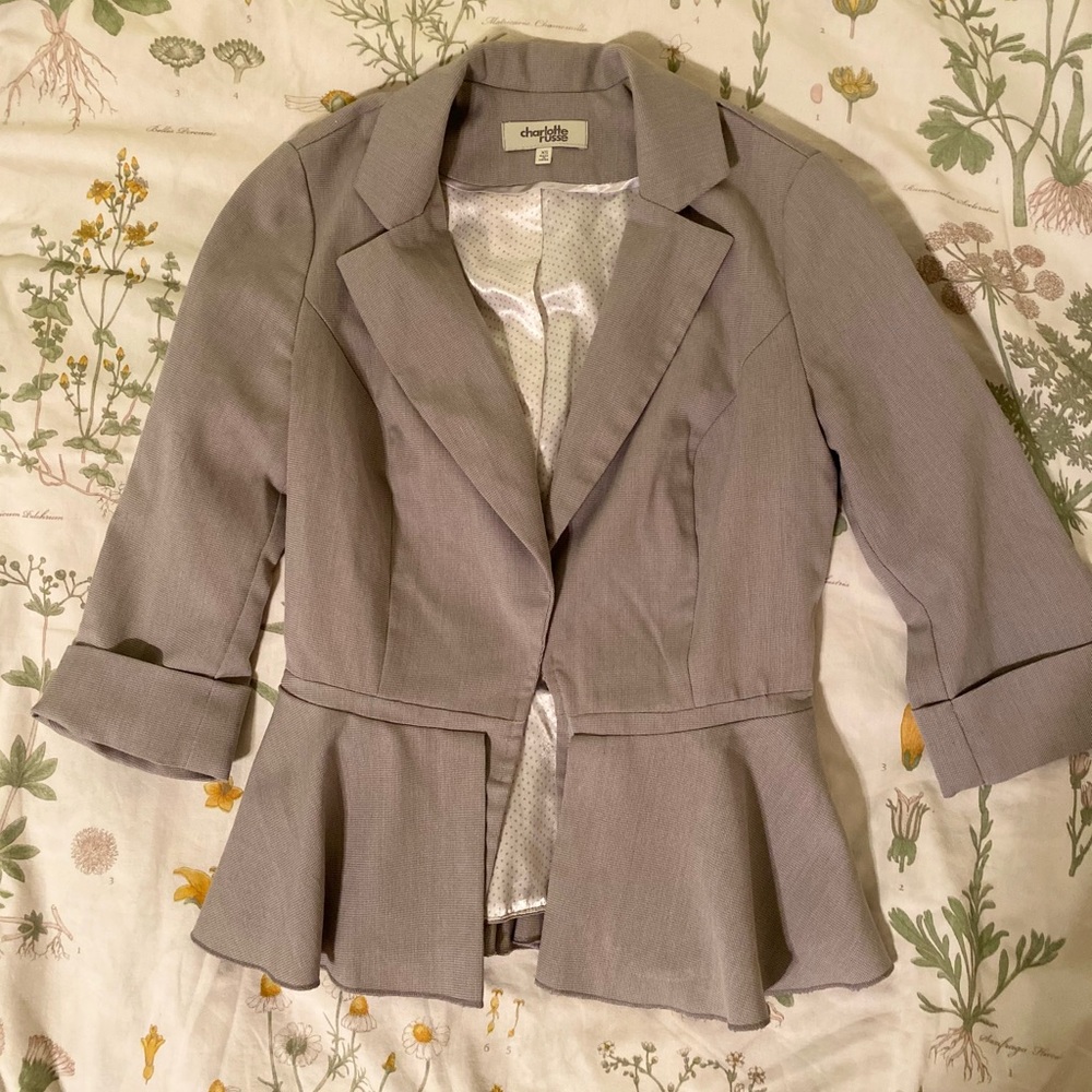 *3 for $25* Gray fitted blazer.